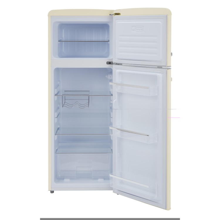 GRADE A1 - CDA 206 Litre Top Mount Retro Freestanding Fridge Freezer - Betty Barley