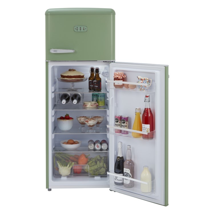 CDA 206 Litre Top Mount Retro Freestanding Fridge Freezer - Betty Meadow