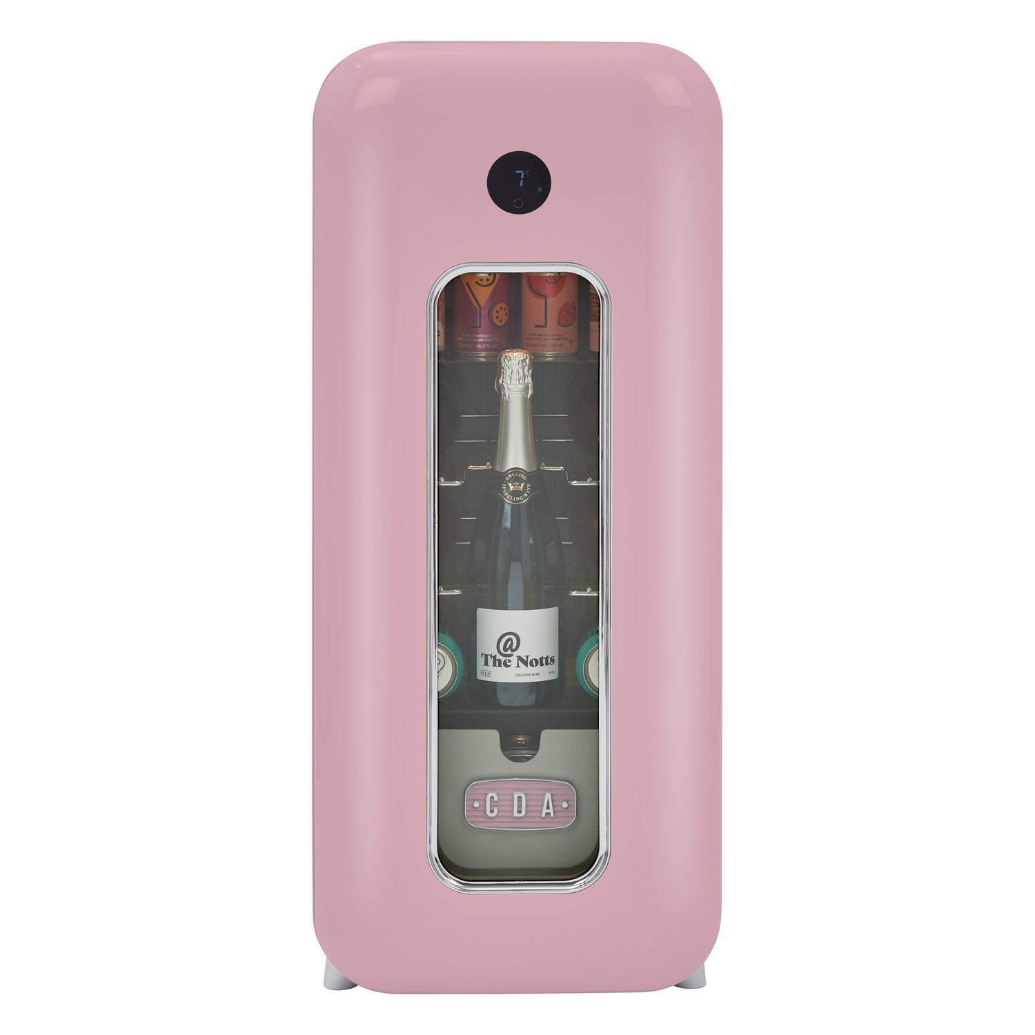 Nancy Tea Rose 13 Bottle Capacity Single Zone Freestanding Retro Wine Cooler