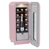 CDA Nancy Tea Rose 13 Bottle Capacity Single Zone Freestanding Retro Wine Cooler - Pink