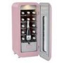 CDA Nancy Tea Rose 13 Bottle Capacity Single Zone Freestanding Retro Wine Cooler - Pink