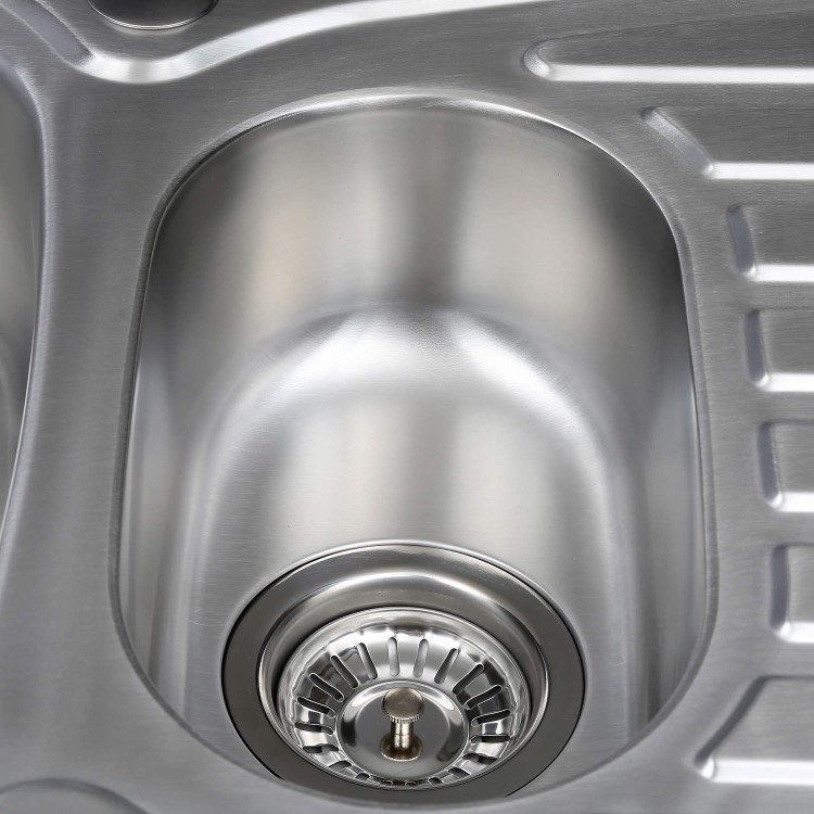 GRADE A2 - Taylor & Moore Ness 1.5 Bowl with Drainer Reversible Stainless Steel Kitchen Sink