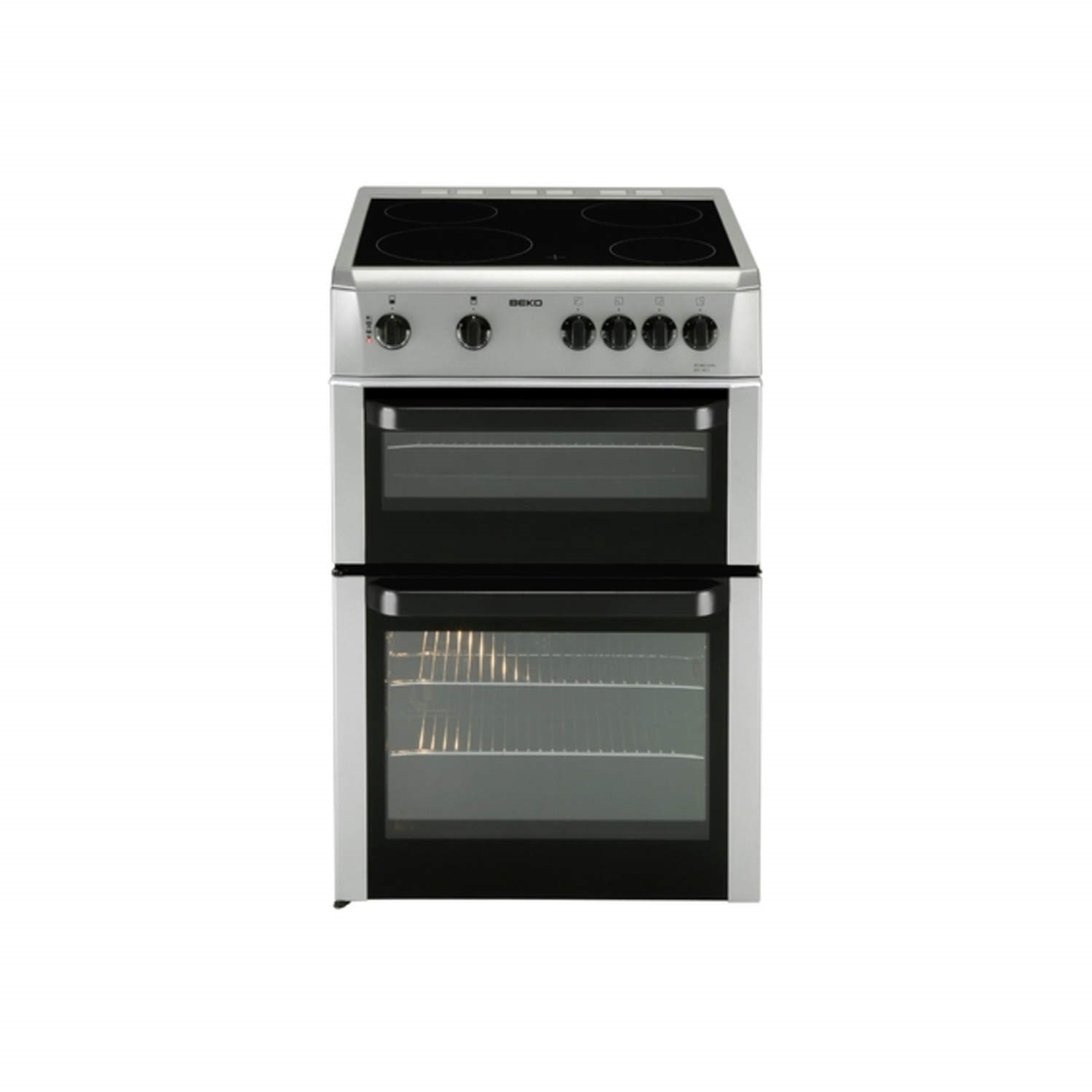 60cm freestanding electric cooker silver