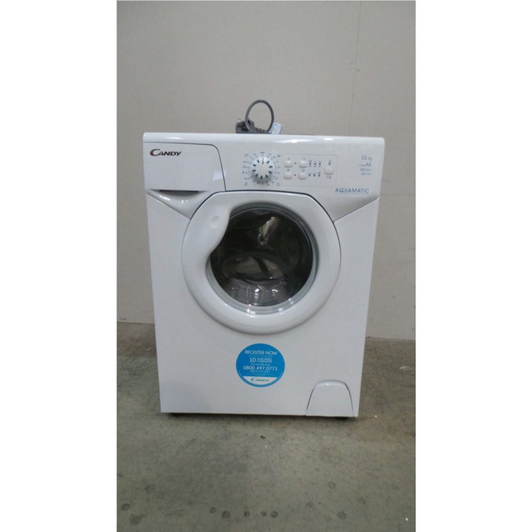 GRADE A2 - Light cosmetic damage - Candy AQUA100F/1-80 Aquamatic Compact 3.5kg Load 1000rpm Freestanding Washing Machine White