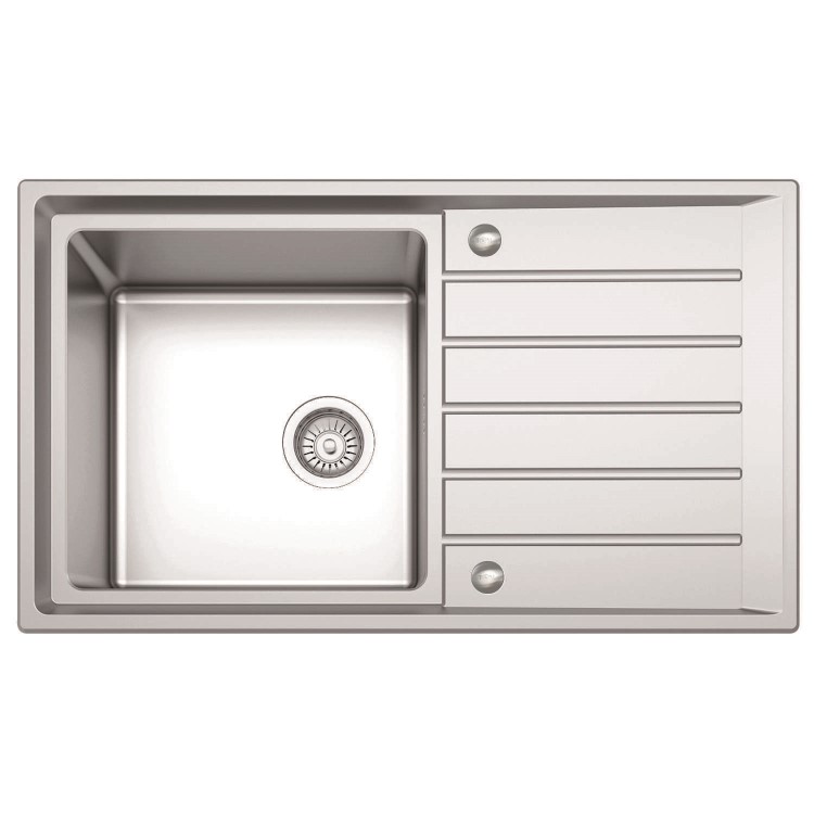 Refurbished Taylor & Moore Como Single Bowl Reversible Drainer Stainless Steel Sink