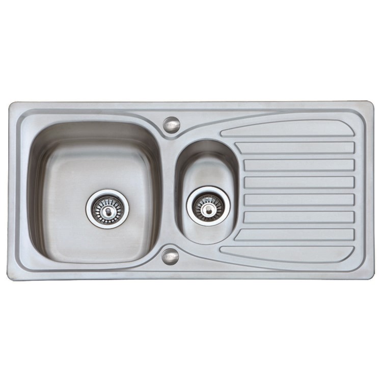 GRADE A2 - Taylor & Moore Ness 1.5 Bowl with Drainer Reversible Stainless Steel Kitchen Sink