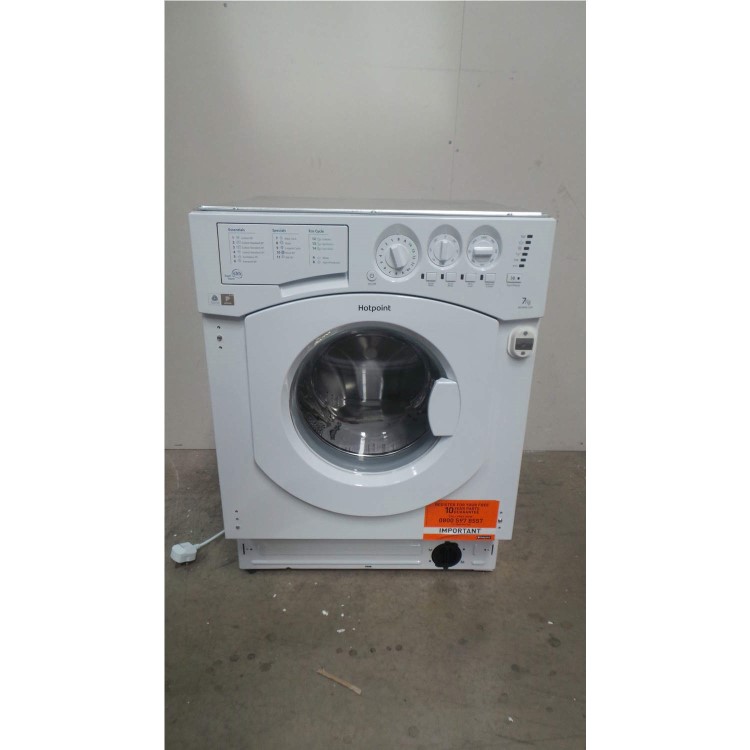 GRADE A2 - Light cosmetic damage - Hotpoint BHWM129 6.5kg 1200rpm Integrated Washing Machine