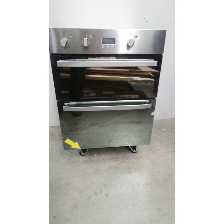 GRADE A2 - Light cosmetic damage - Hotpoint UHS53XS Electric Built-under Double Oven - Stainless Steel