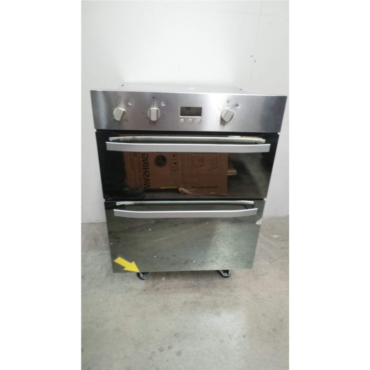 GRADE A2 - Light cosmetic damage - Hotpoint UHS53XS Electric Built-under Double Oven - Stainless Steel