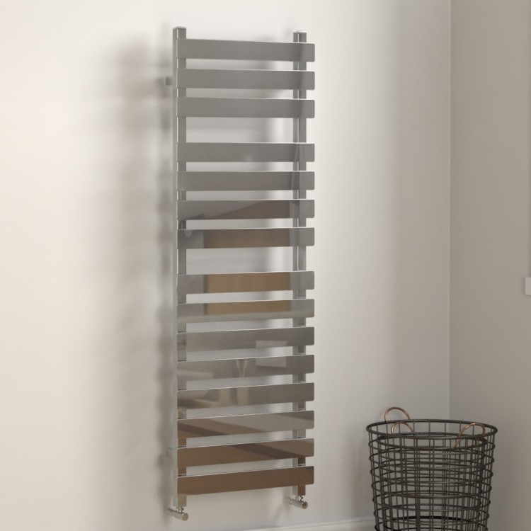 Perlo Chrome Heated Towel Rail - 1500 x 500mm