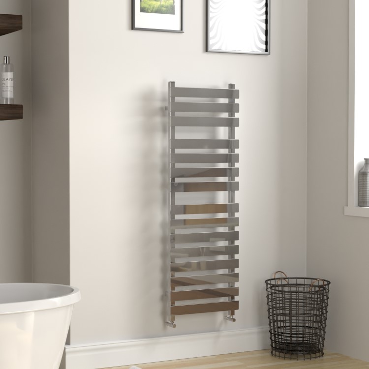 Perlo Chrome Heated Towel Rail - 1500 x 500mm