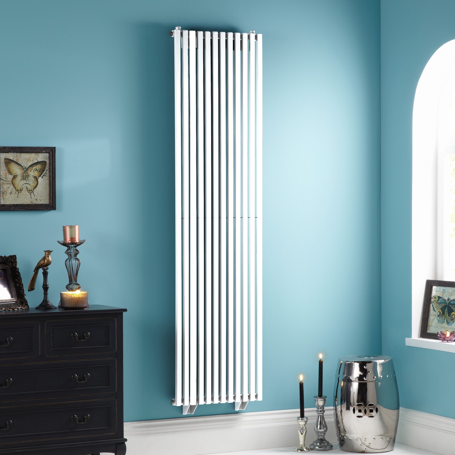 Towel Rads White Towelrads Oxfordshire Vertical Radiator 1800 X 465Mm Size 46.5