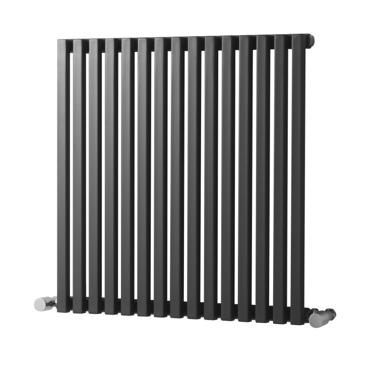 Oxfordshire Gun Metal Heated Towel Rail - 600 x 590mm