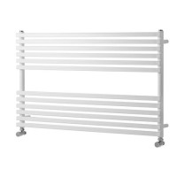 White Horizontal Heated Towel Rail Radiator 600 x 1000mm - Oxfordshire