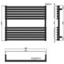 White Horizontal Heated Towel Rail Radiator 600 x 1000mm - Oxfordshire