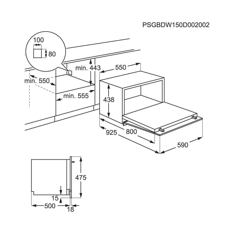 AEG F55210VI0 6 Place Fully Integrated Compact Dishwasher