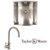 Taylor & Moore Norman Inset 1 Bowl Stainless Steel Sink & Canterbury Chrome Tap Pack