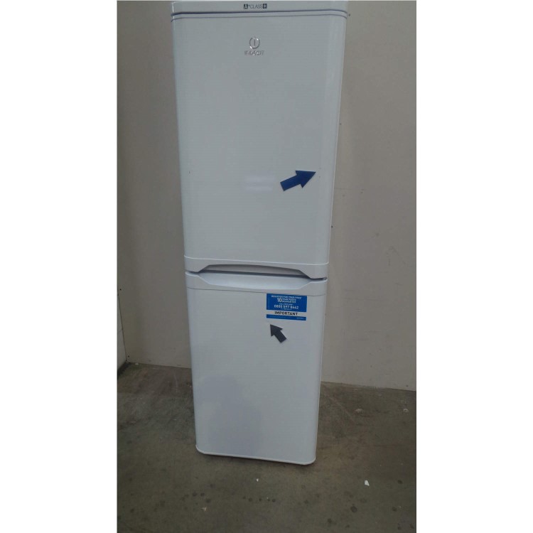GRADE A2 - Light cosmetic damage - Indesit CAA55 55cm Wide Freestanding Fridge Freezer in White