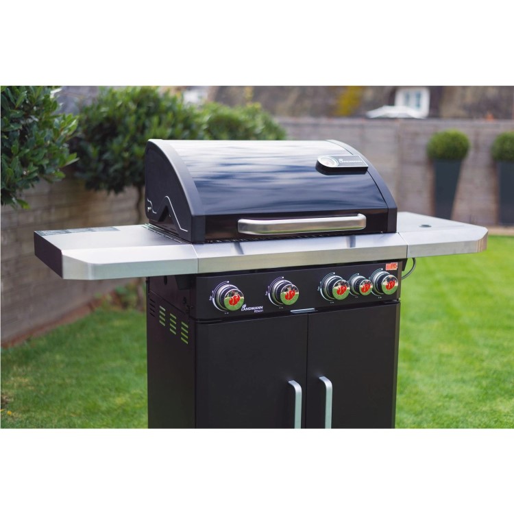 Landmann Rexon MCS 4.1 - 4 Burner Gas BBQ Grill - Black