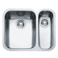 1.5 Bowl Undermount Chrome Stainless Steel Kitchen Sink with Right Hand Drainer- Franke Ariane