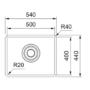 Franke Maris Quiet 110-50 Single Bowl Silent Undermount Stainless Steel Kitchen Sink