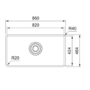Franke Maris Quiet 110-50 Single Bowl Silent Undermount Stainless Steel Kitchen Sink
