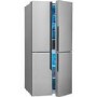 GRADE A3  - Hisense RQ562N4AC1 Frost Free 4 Door Fridge Freezer Stainless Steel Effect