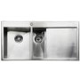 GRADE A3 - Taylor & Moore GeorgeR 1.5 Bowl Right Hand Drainer Stainless Steel Kitchen Sink