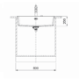 Single Large Bowl White Undermount Fragranite Kitchen Sink - Franke Maris 110-72