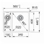 1.5 Bowl Left Hand White Undermount Fragranite Kitchen Sink - Franke Maris 34-15