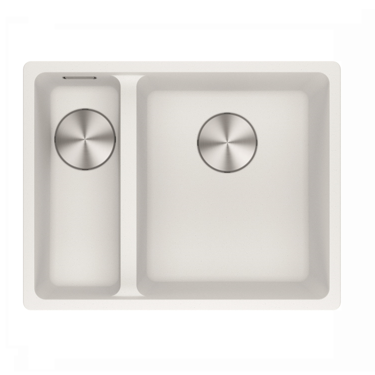 1.5 Bowl Left Hand White Undermount Fragranite Kitchen Sink - Franke Maris 34-15
