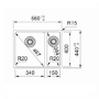 1.5 Bowl Right Hand White Undermount Fragranite Kitchen Sink - Franke Maris 34-15