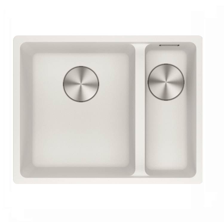 1.5 Bowl Right Hand White Undermount Fragranite Kitchen Sink - Franke Maris 34-15