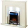 Adam Electric Fireplace Suite in Stone Effect with LED Downlights - Falmouth