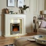 Adam Electric Fireplace Suite in Stone Effect with LED Downlights - Falmouth