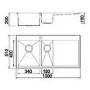 GRADE A3 - Taylor & Moore GeorgeR 1.5 Bowl Right Hand Drainer Stainless Steel Kitchen Sink