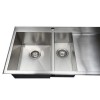 Taylor &amp; Moore George Inset Right Hand Drainer 1.5 Bowl Stainless Steel Sink &amp; Eden Chrome Tap Pack