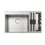 Single Bowl Right Hand Inset Chrome Stainless Steel Kitchen Sink with Accessories - Franke Box Centre 54-27