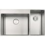 Single Bowl Right Hand Inset Chrome Stainless Steel Kitchen Sink with Accessories - Franke Box Centre 54-27