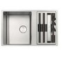 Single Bowl Reversible Inset Chrome Stainless Steel Kitchen Sink with Accessories - Franke Box Centre 41-27