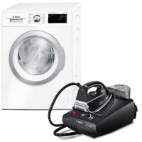 Bosch WAT28660GB Freestanding Washing Machine & TDS3562GB Steam Generator Iron 
