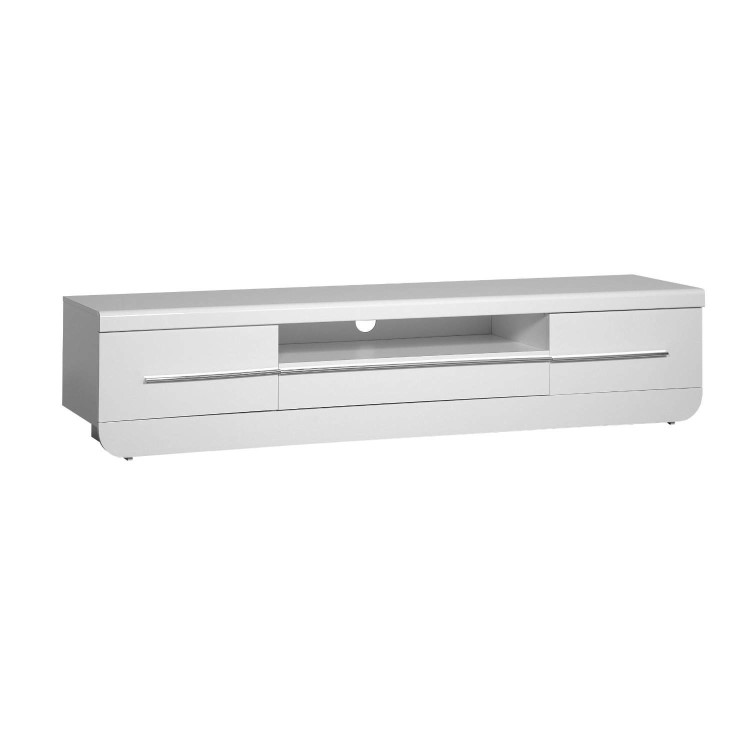 Sciae Floyd 36 inch Modern TV Hifi Unit Stand - White Gloss
