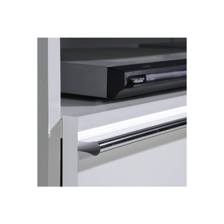Sciae Floyd 36 inch Modern TV Hifi Unit Stand - White Gloss