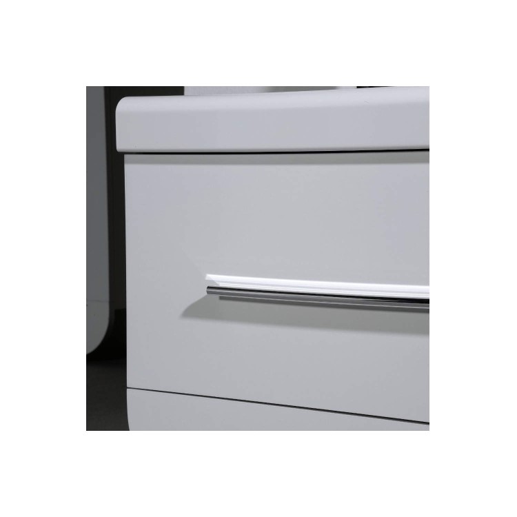 Sciae Floyd 36 inch Modern TV Hifi Unit Stand - White Gloss