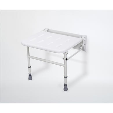 White Wall Mounted Folding Shower Seat - Nymas