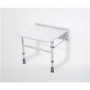 White Wall Mounted Folding Shower Seat - Nymas