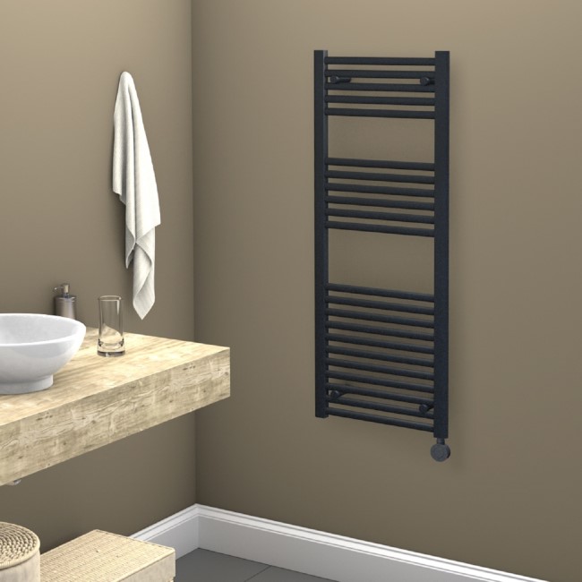 Towelrads Richmond Anthracite Thermostatic Electric Towel Radiator - 1186 x 450mm