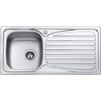 electriQ Eyre Reversible 1 Bowl Stainless Steel Sink & Bristol Chrome Tap Pack