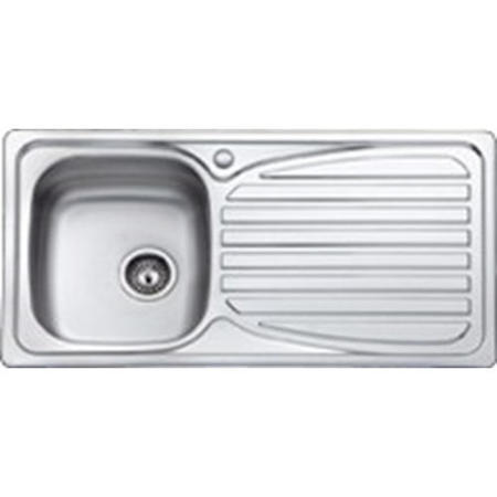 electriQ Eyre Reversible 1 Bowl Stainless Steel Sink & Bristol Chrome Tap Pack