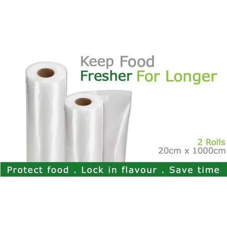 Exclusive electriQ Vacuum Sealer Pack Includes Vacuum Sealer 20cm x1000cm rolls and Containers